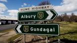 Albury road sign