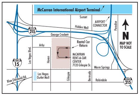 Car rental centre at McCarran Airport Las Vegas